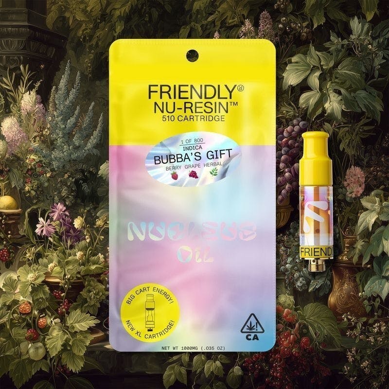 Friendly Brand - Friendly Brand | Bubba's Gift | Cured Nuresin Cartridge | 1g - 1