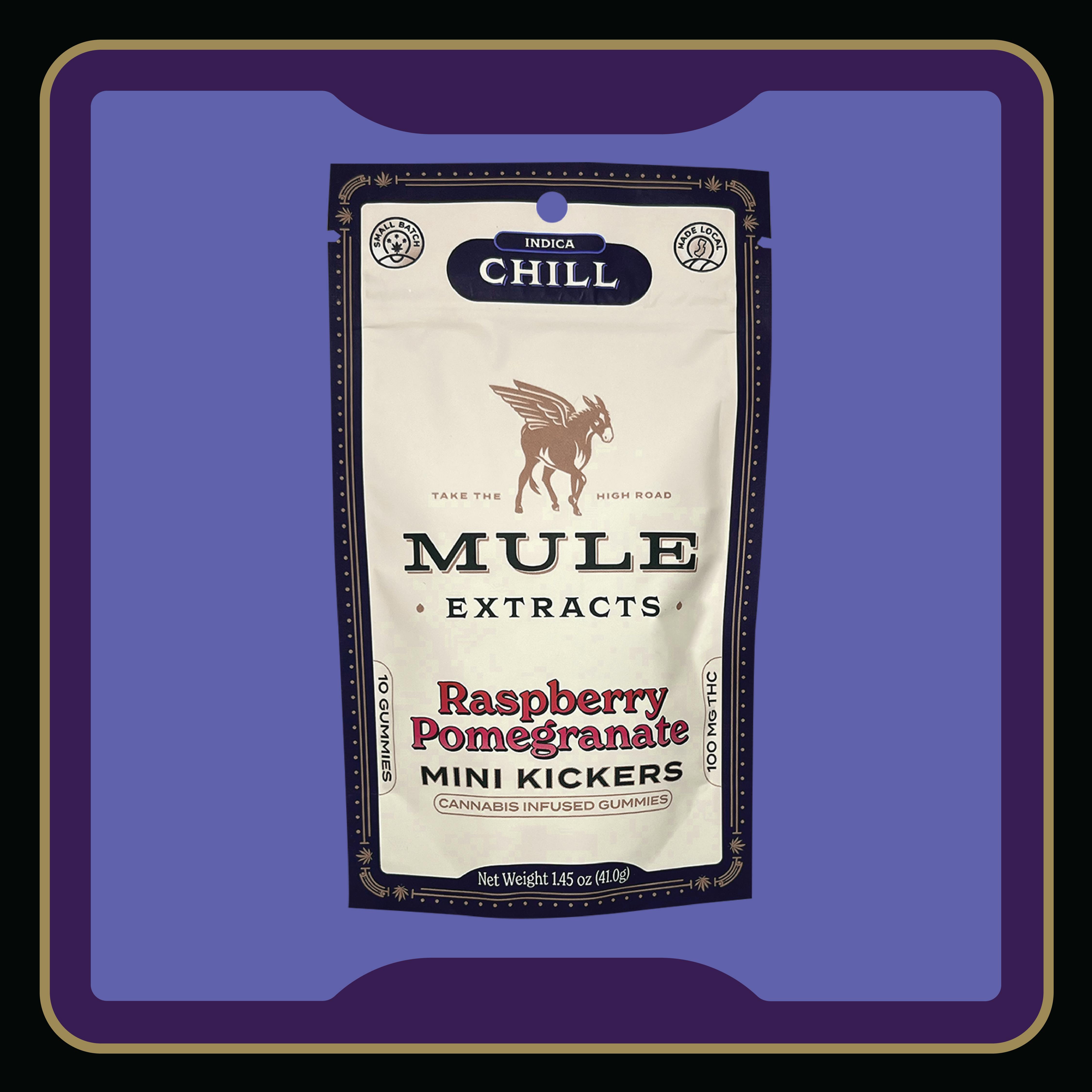 Mule Extracts - 100mg 10-Piece Raspberry Pomegranate Mini Kickers - NJ - 1