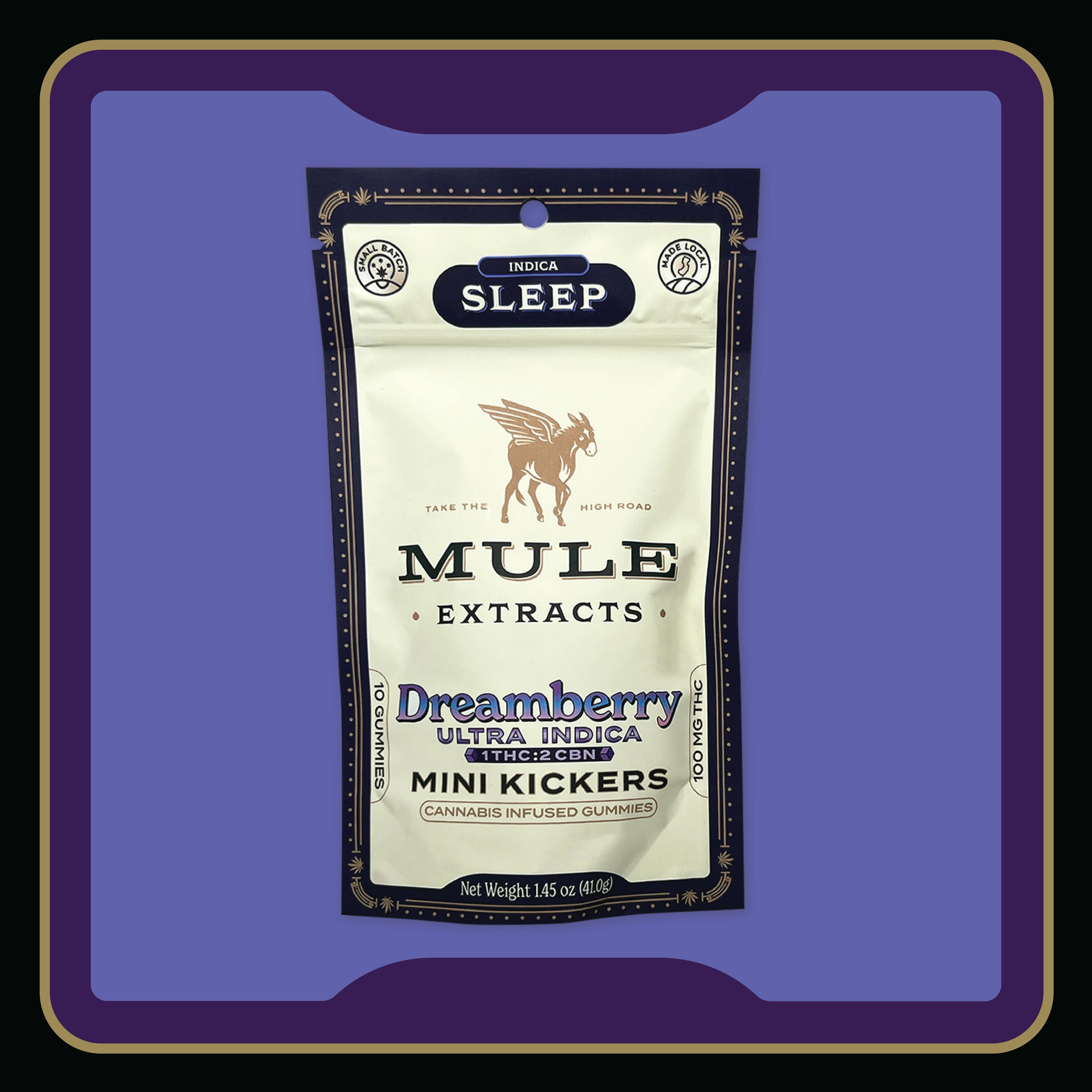 Mule Extracts - 100mg 10-Piece Dreamberry 1:2 THC:CBN Mini Kickers - NJ - 1