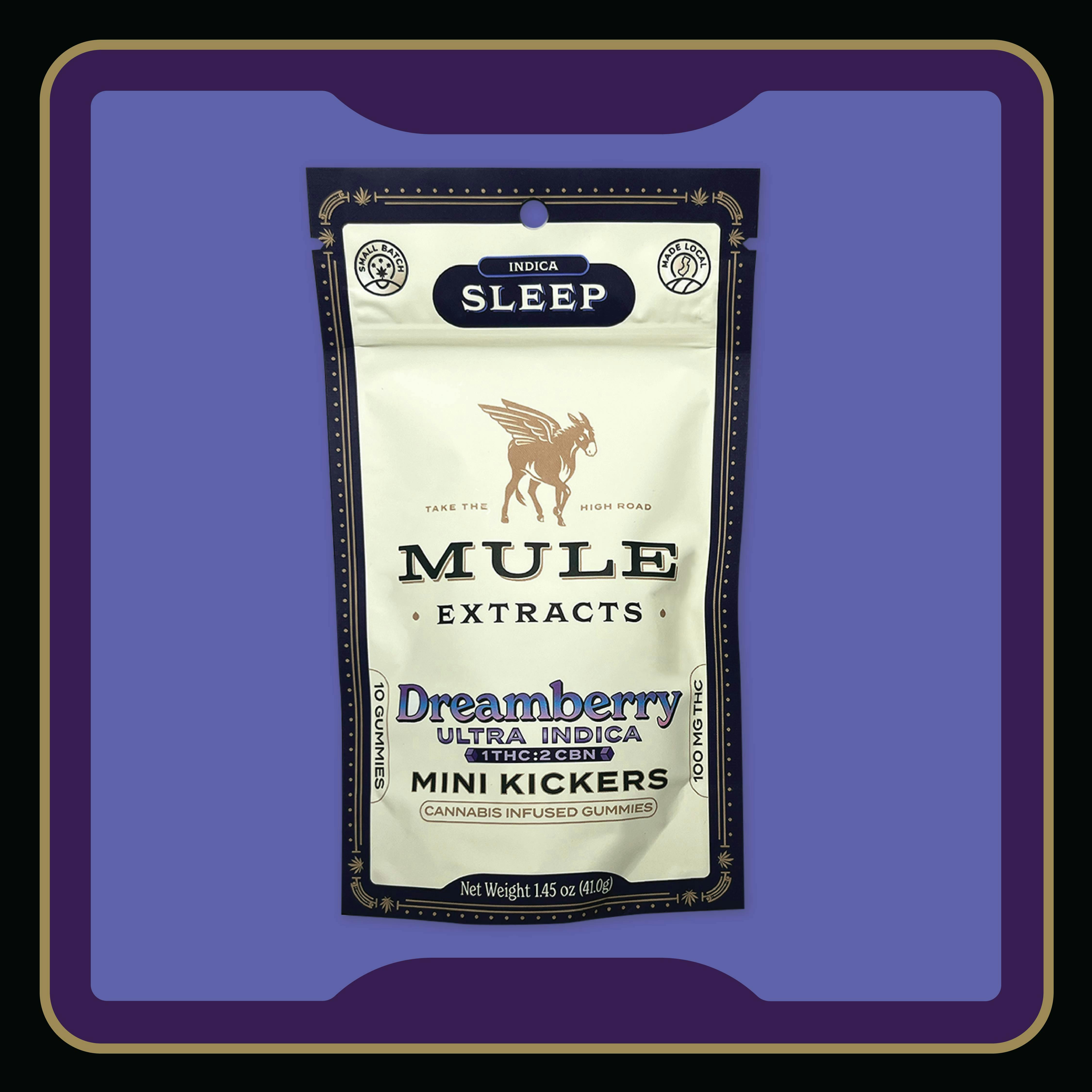 Mule Extracts - Mule Extracts | Dreamberry 1:2 Mini Kickers | 100mg | 10ct | 10mg/ea - 1