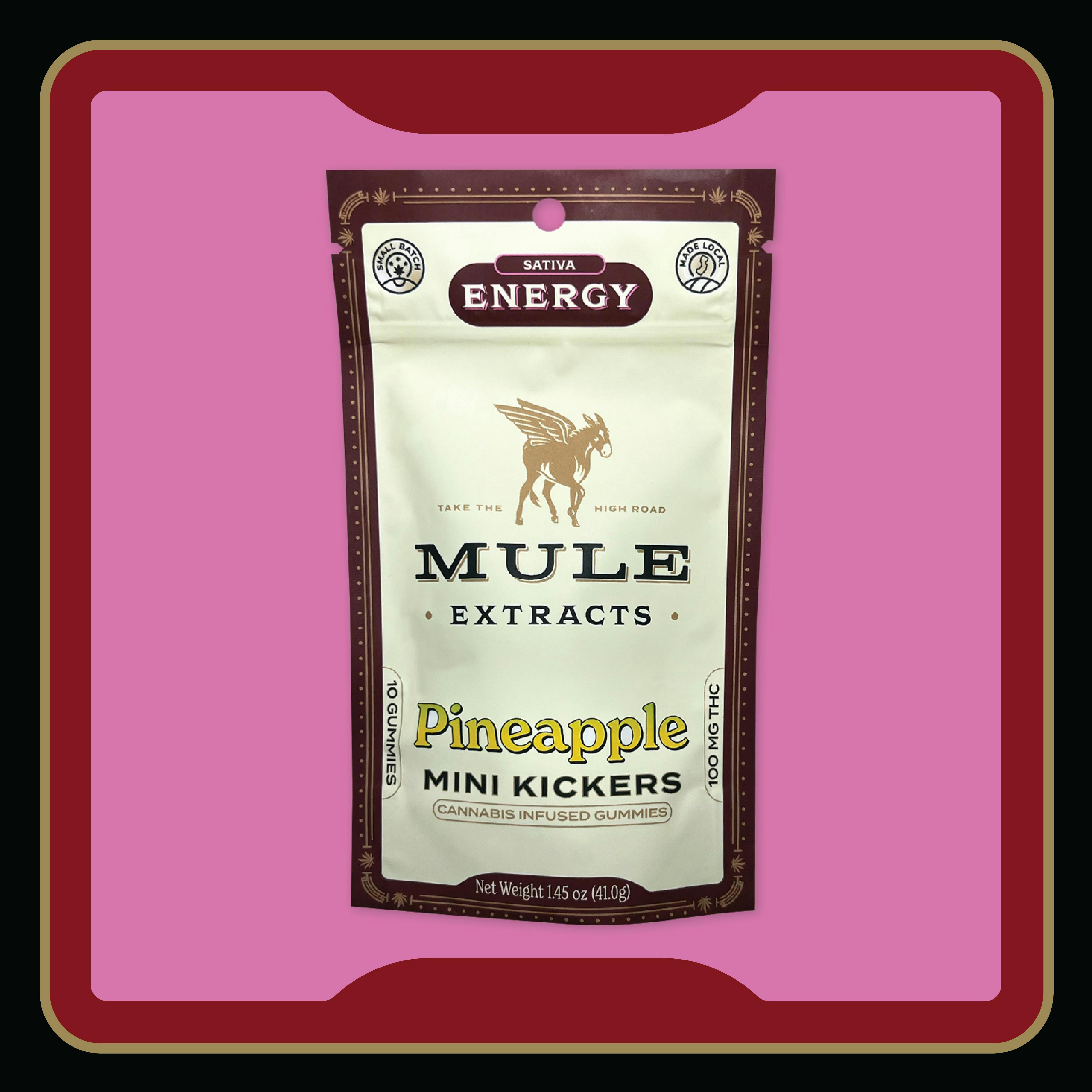 Mule Extracts - Mule Extracts | Pineapple Mini Kicker Gummies | 100mg | 10ct | 10mg/ea - 1