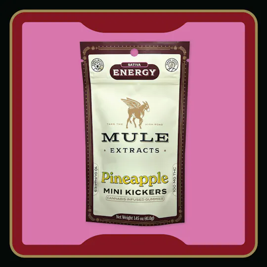 Mule Extracts - Pineapple Mini Kicker Gummies | 100mg | 10ct | 10mg/ea - 1