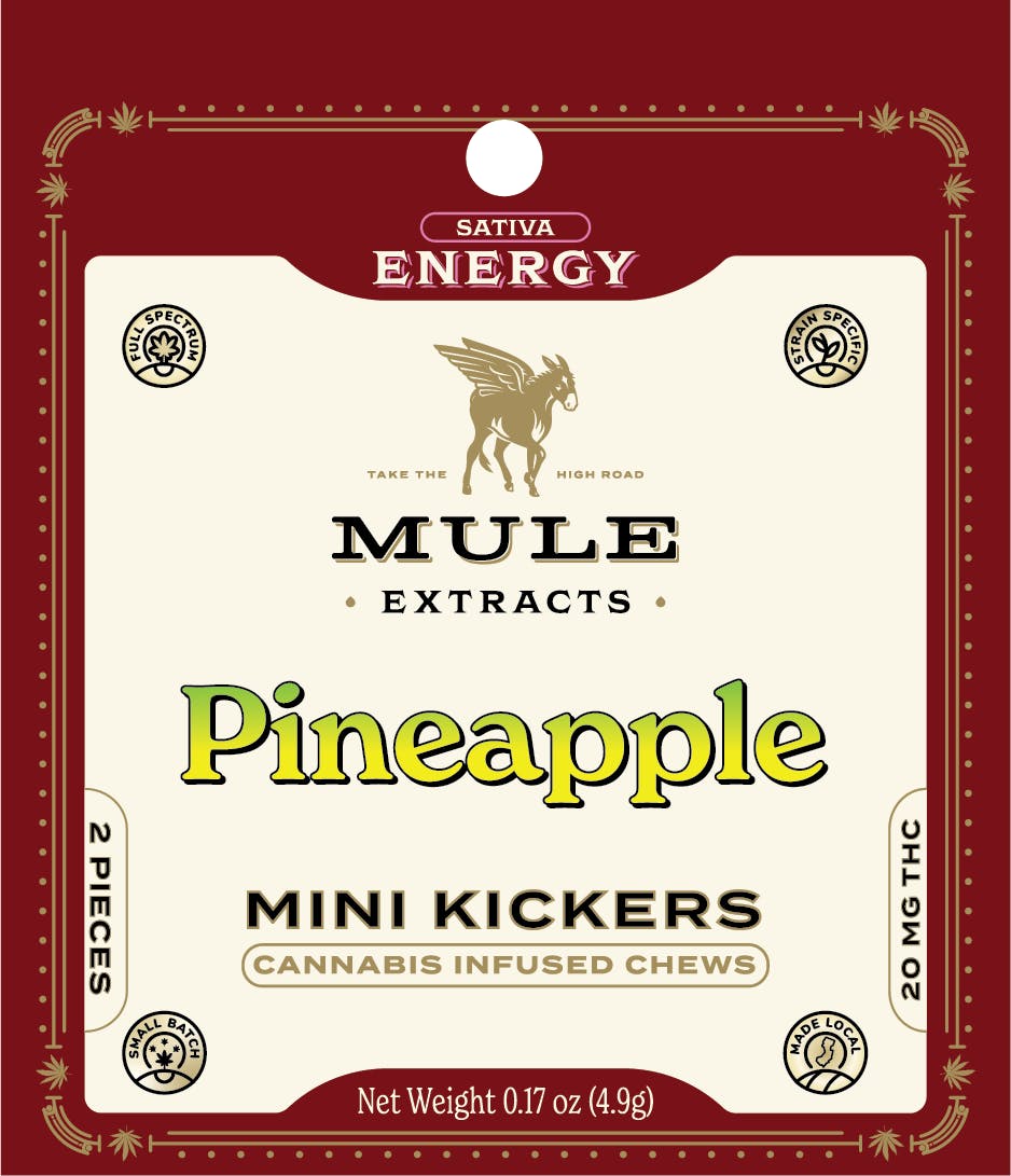 Mule Extracts - 20mg 2-Piece Pineapple 'Try Me' Mini Kickers - NJ - 1