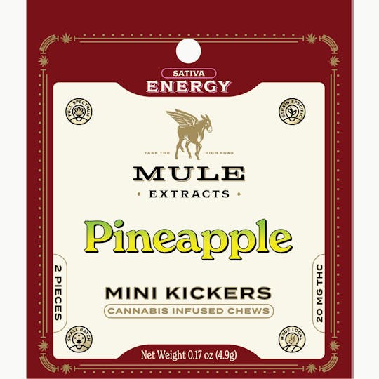 Mule Extracts - 20mg 2-Piece Pineapple 'Try Me' Mini Kickers - NJ - 1