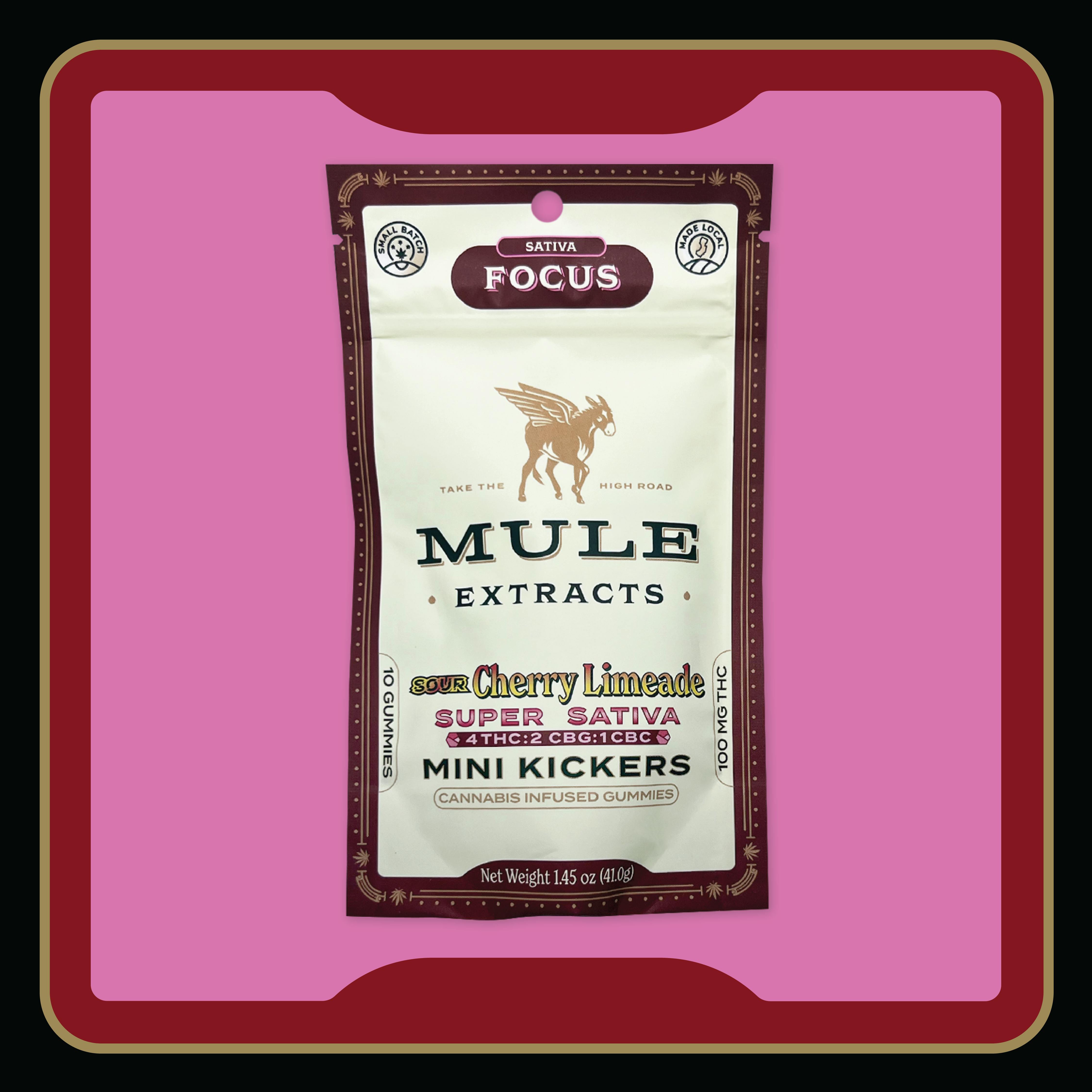 Mule Extracts - 100mg 10-Piece Sour Cherry Limeade 4:2:1 THC:CBG:CBC Mini Kickers - NJ - 1
