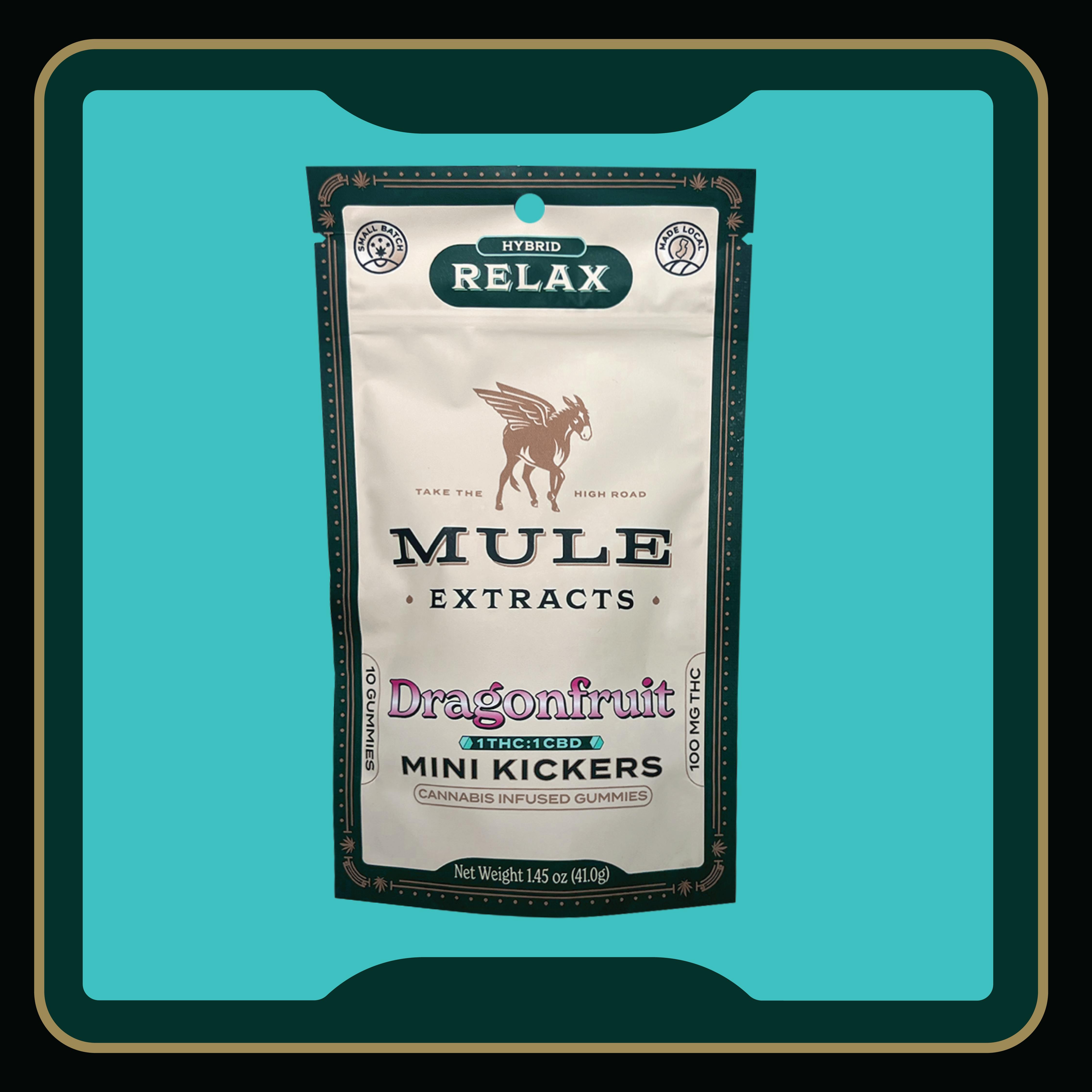 Mule Extracts - 100mg 10-Piece Dragonfruit 1:1 THC:CBD Mini Kickers - NJ - 1