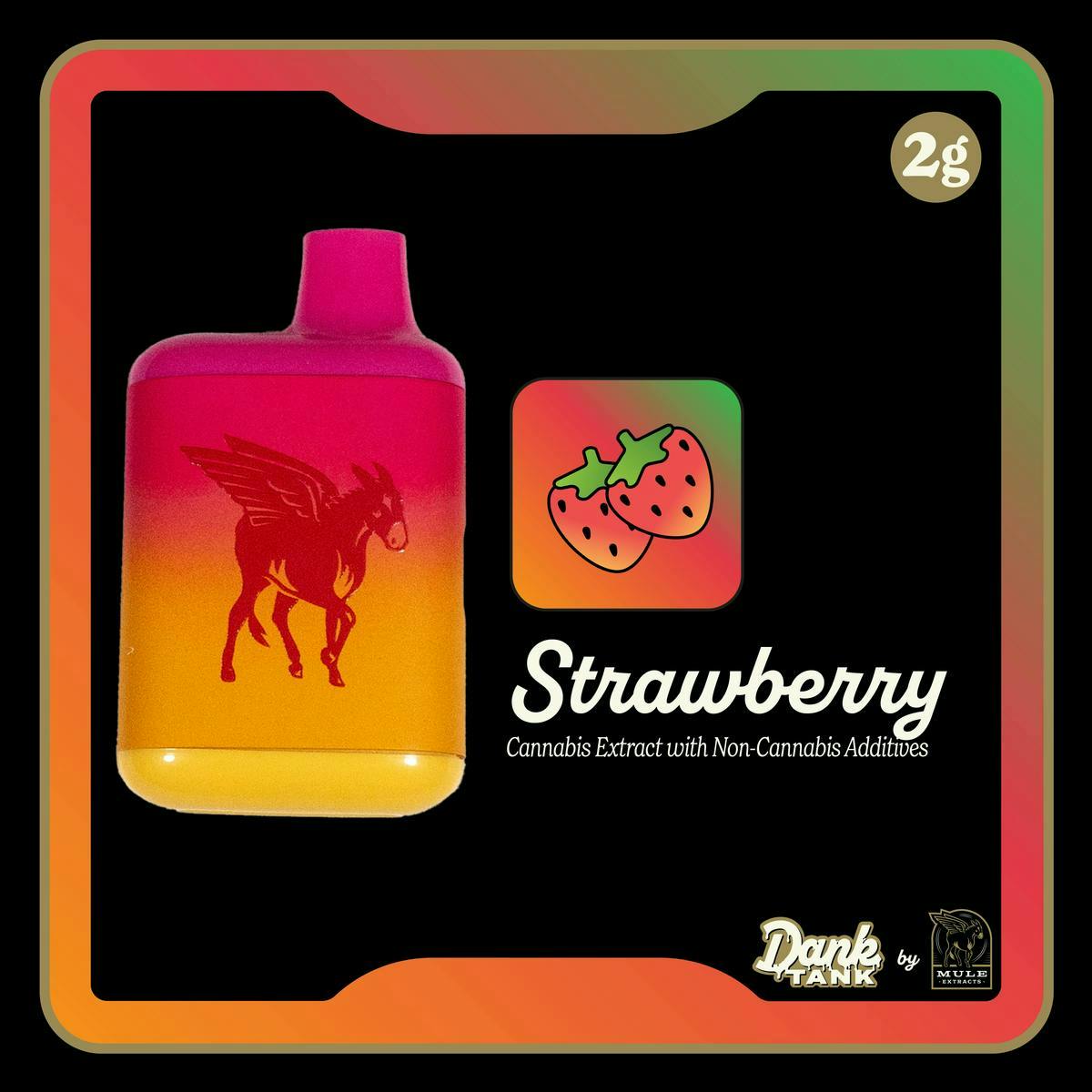 Mule Extracts - Strawberry | Dank Tank LR Disposable | 2g - 1