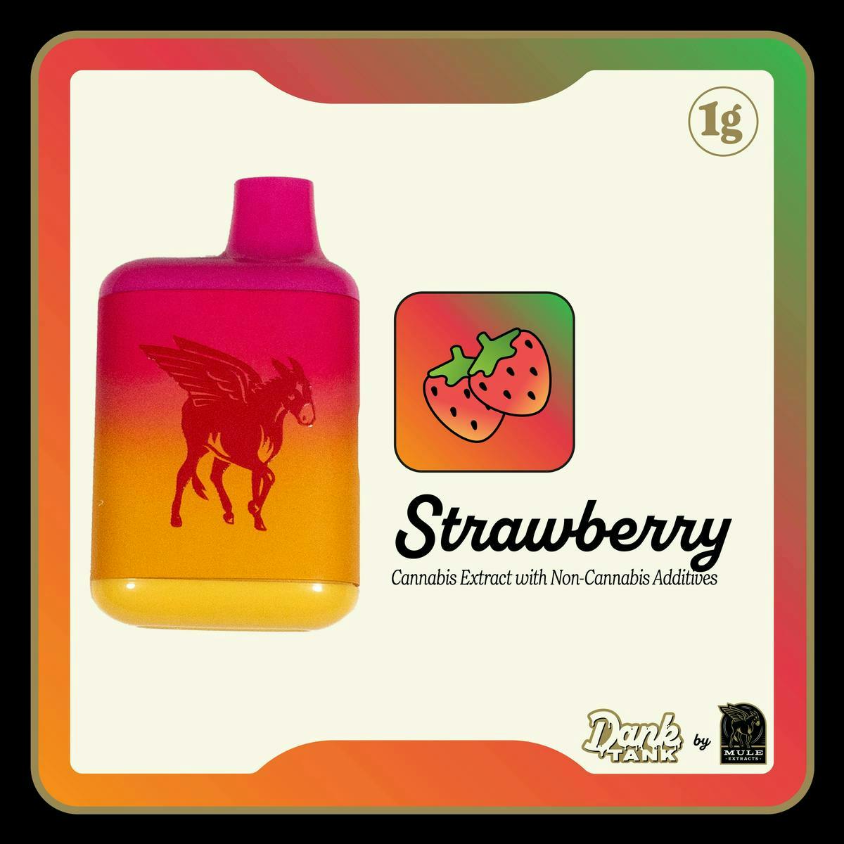 Mule Extracts - Strawberry | Dank Tank LR Disposable | 1g - 1