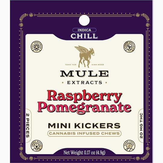 Mule Extracts - 20mg 2-Piece Raspberry Pomegranate 'Try Me' Mini Kickers - NJ - 1