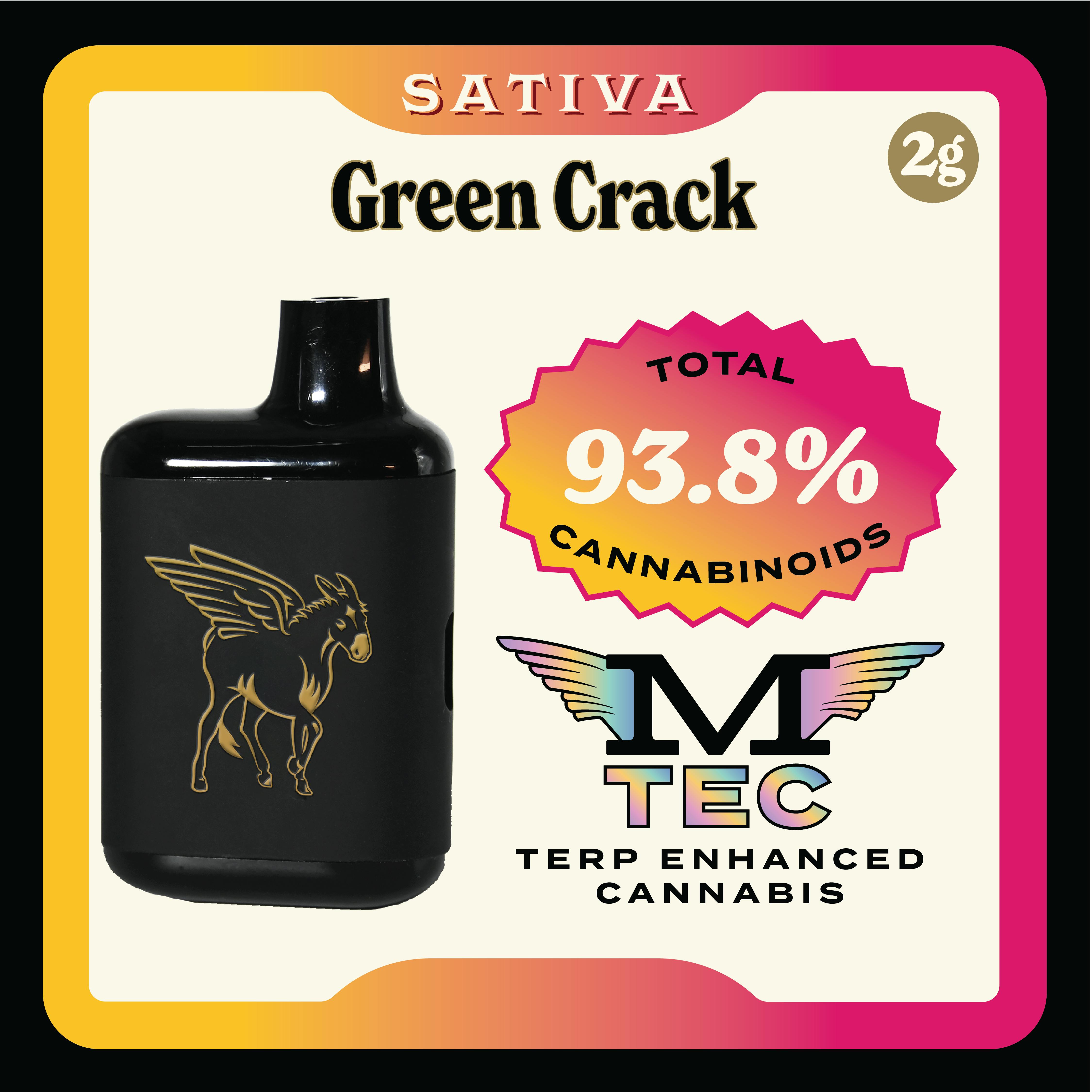 Mule Extracts - 2g Dank Tank - Green Crack (Sativa) - NJ - 1