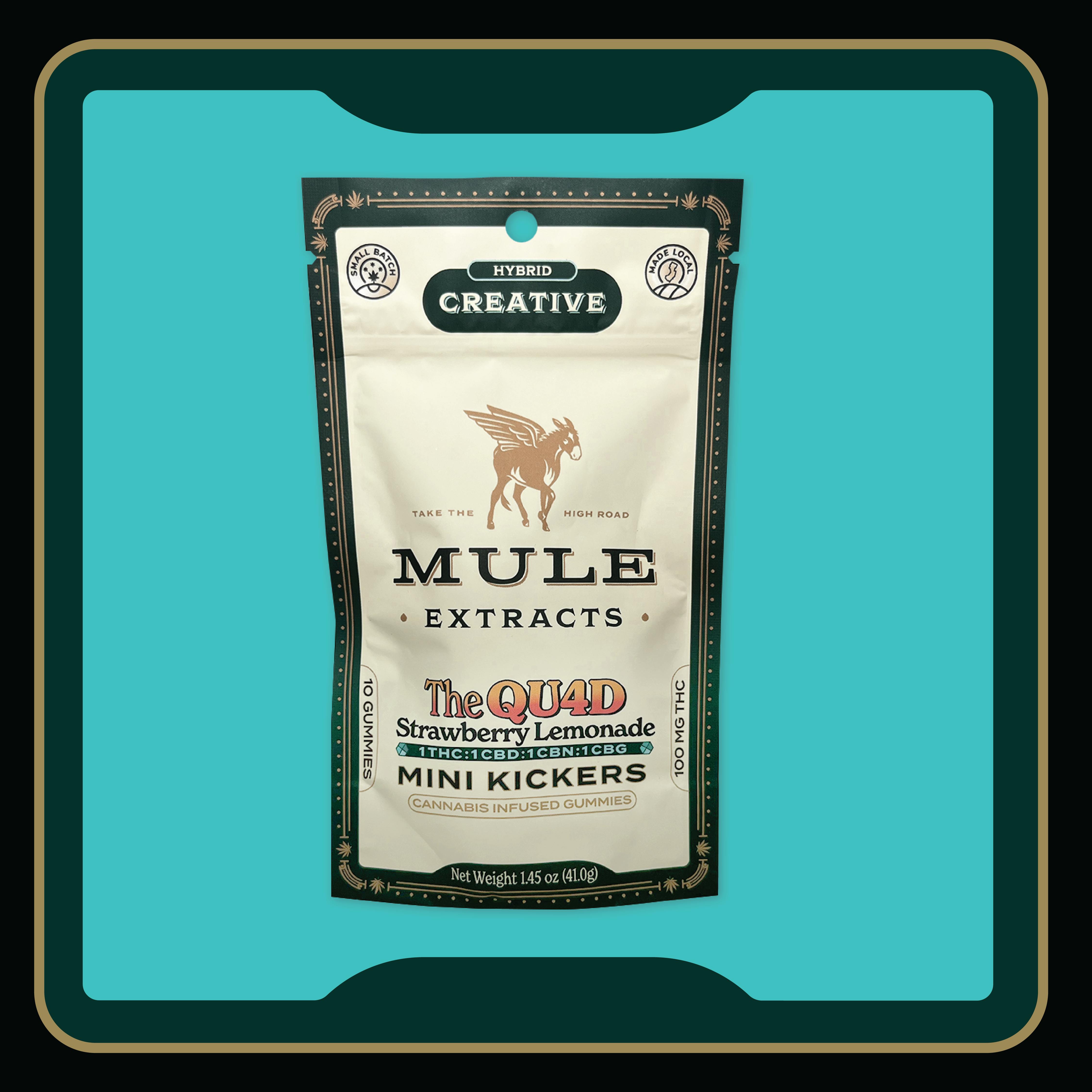 Mule Extracts - 100mg 10-Piece Strawberry Lemonade "Quad" 1:1:1:1 Mini Kickers - NJ - 1