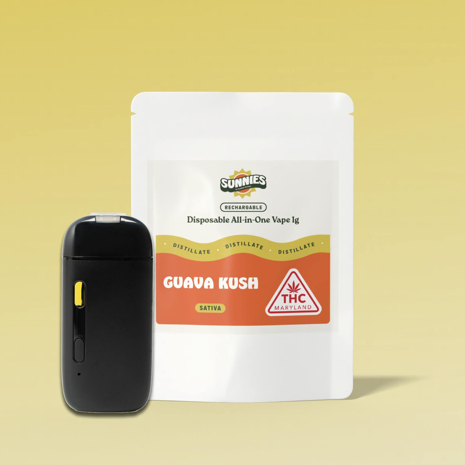 SunMed Growers - Guava Kush Distillate Disposable Vape 1.0g - 1