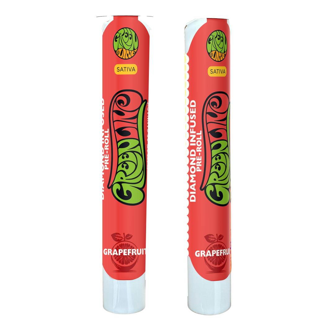 Greenline - Grapefruit - Diamond Infused - Indoor Flower Pre-Roll - Hybrid - 1g - 1