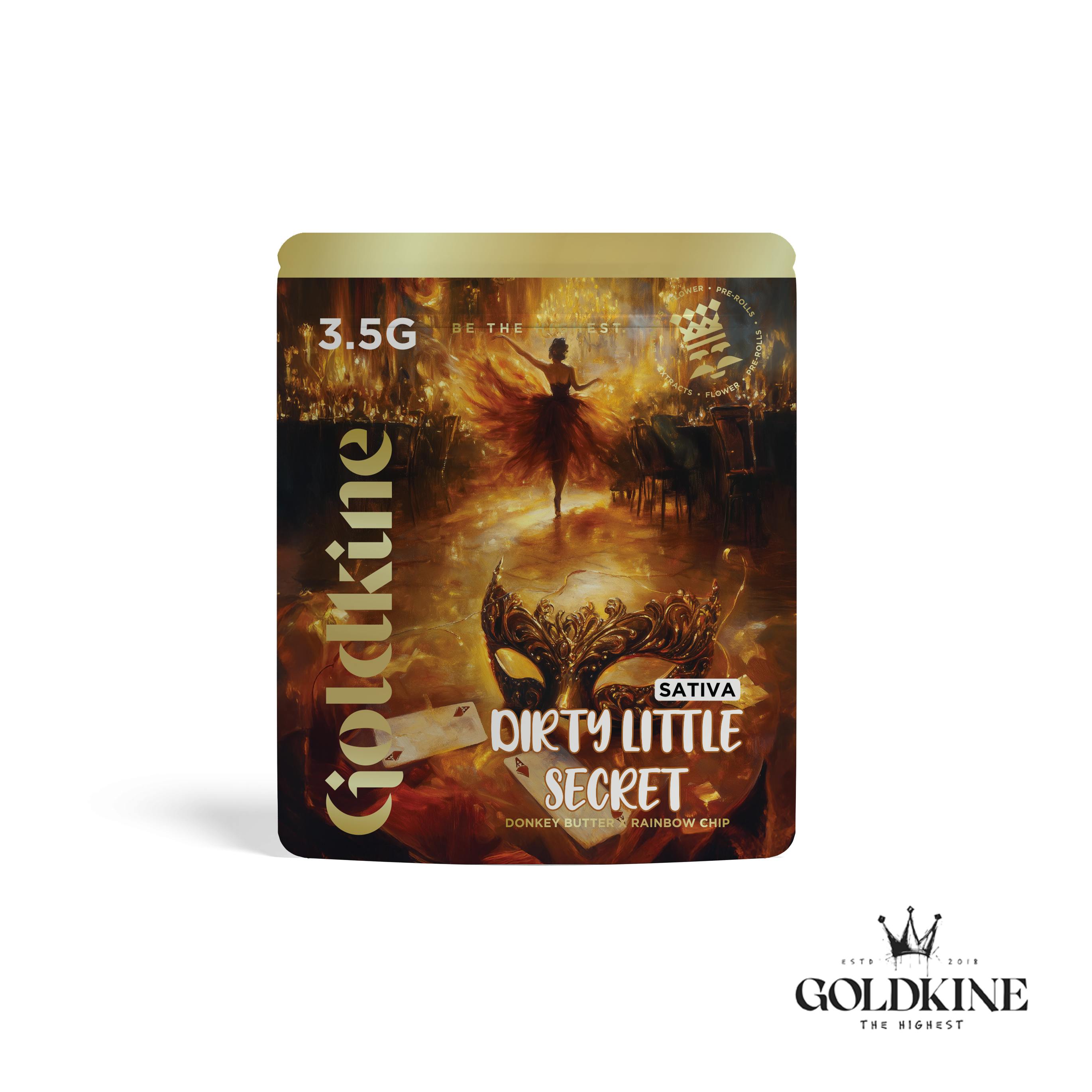 Goldkine - Goldkine Flower 3.5G (Mylar) | Dirty Little Secret - 1