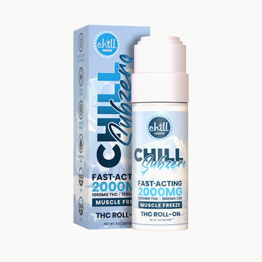 Chill Medicated - SubZero Muscle Freeze THC Roll-On | 2000mg I Chill Medicated - 1