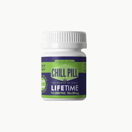 Life Is Chill - Chill Pill | Lifetime 1:1 10x20mg | 100mg CBD:100mg THC - 1