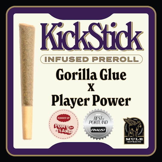 Mule Extracts - 1g Infused Pre-Roll - Gorilla Glue x Player Power 18.4% (Indica) - 1