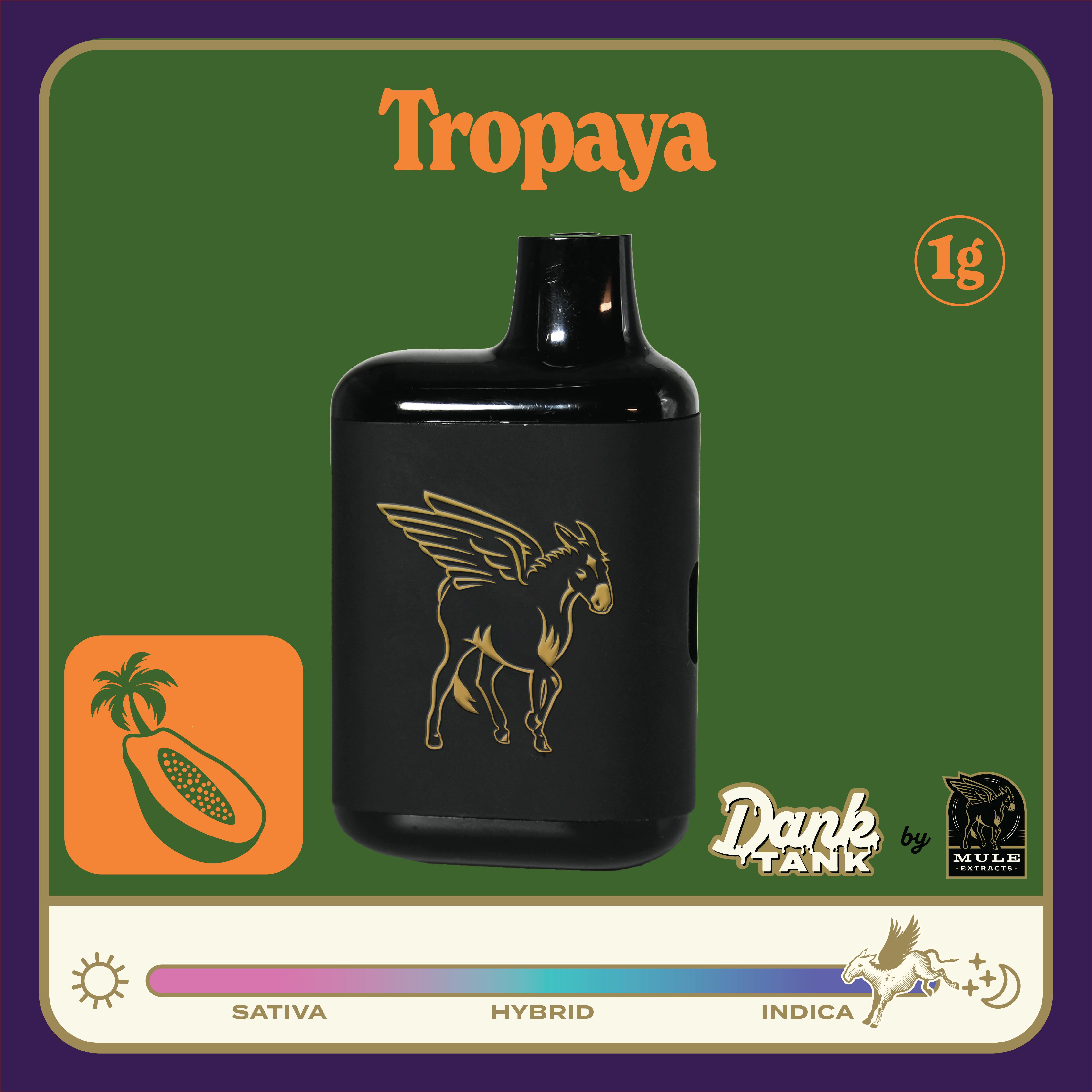 Mule Extracts - 1g Dank Tank Pure Live Resin - Tropaya 76.5% (Indica) 8.2% Terps - 1