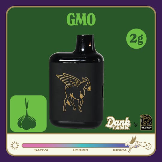 Mule Extracts - 2g Dank Tank Pure Live Resin - GMO 83.6% (Indica) 6.3% Terps - 1