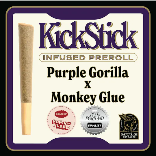 Mule Extracts - Mule Extracts | Purple Gorilla x Monkey Glue | Infused Joint | 1g - 1