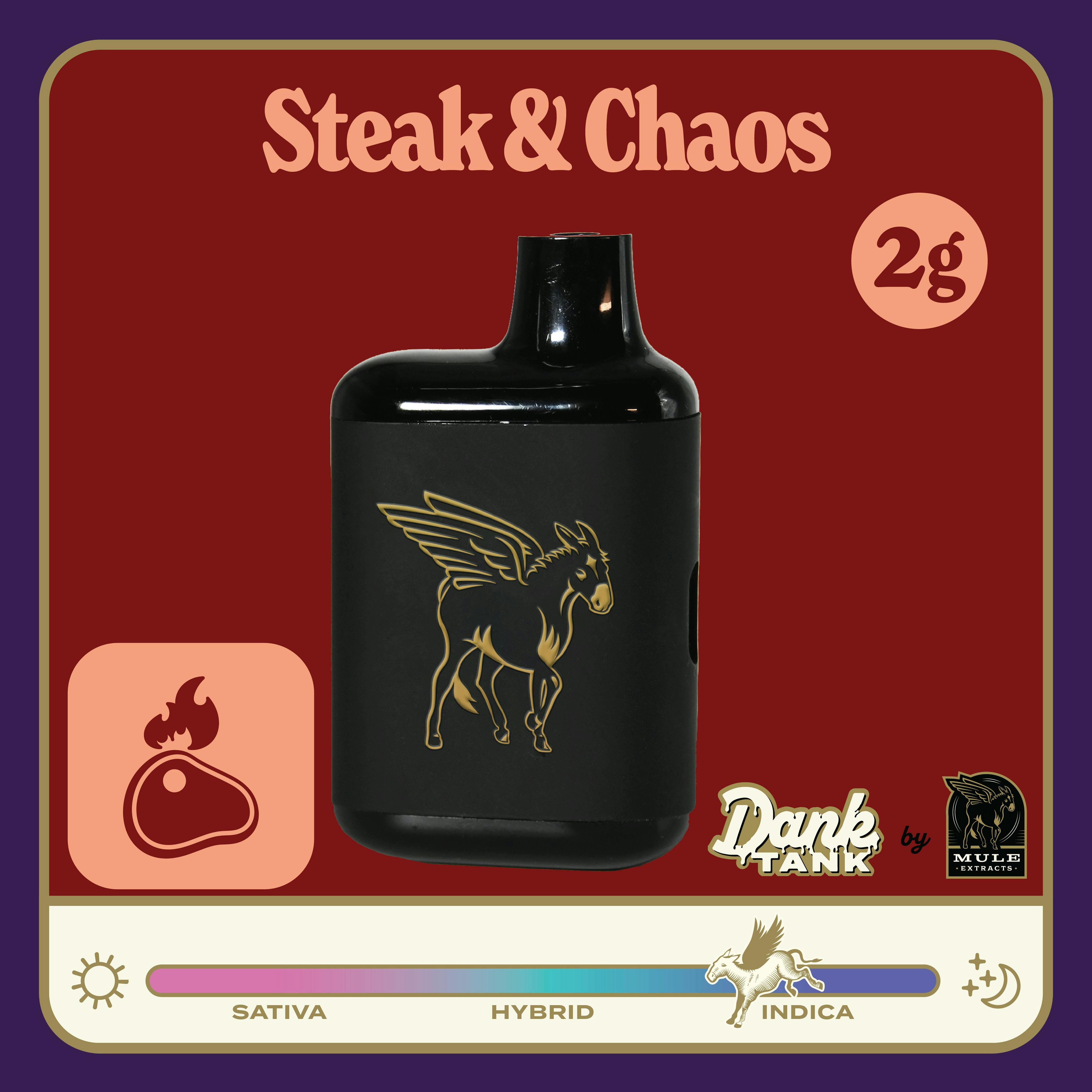 Mule Extracts - Mule Extracts | Steak & Chaos | Dank Tank Disposable | 2g - 1