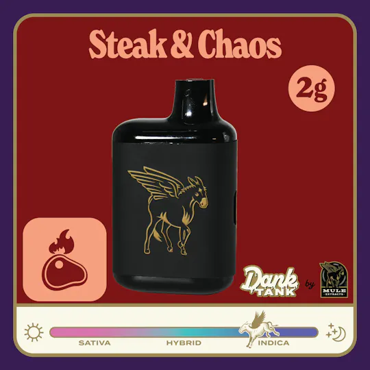 Mule Extracts - Mule Extracts | Steak & Chaos | Dank Tank Disposable | 2g - 1