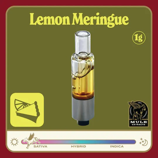 Mule Extracts - Mule Extracts | Lemon Meringue | Live Resin Glass Cartridge | 1g - 1