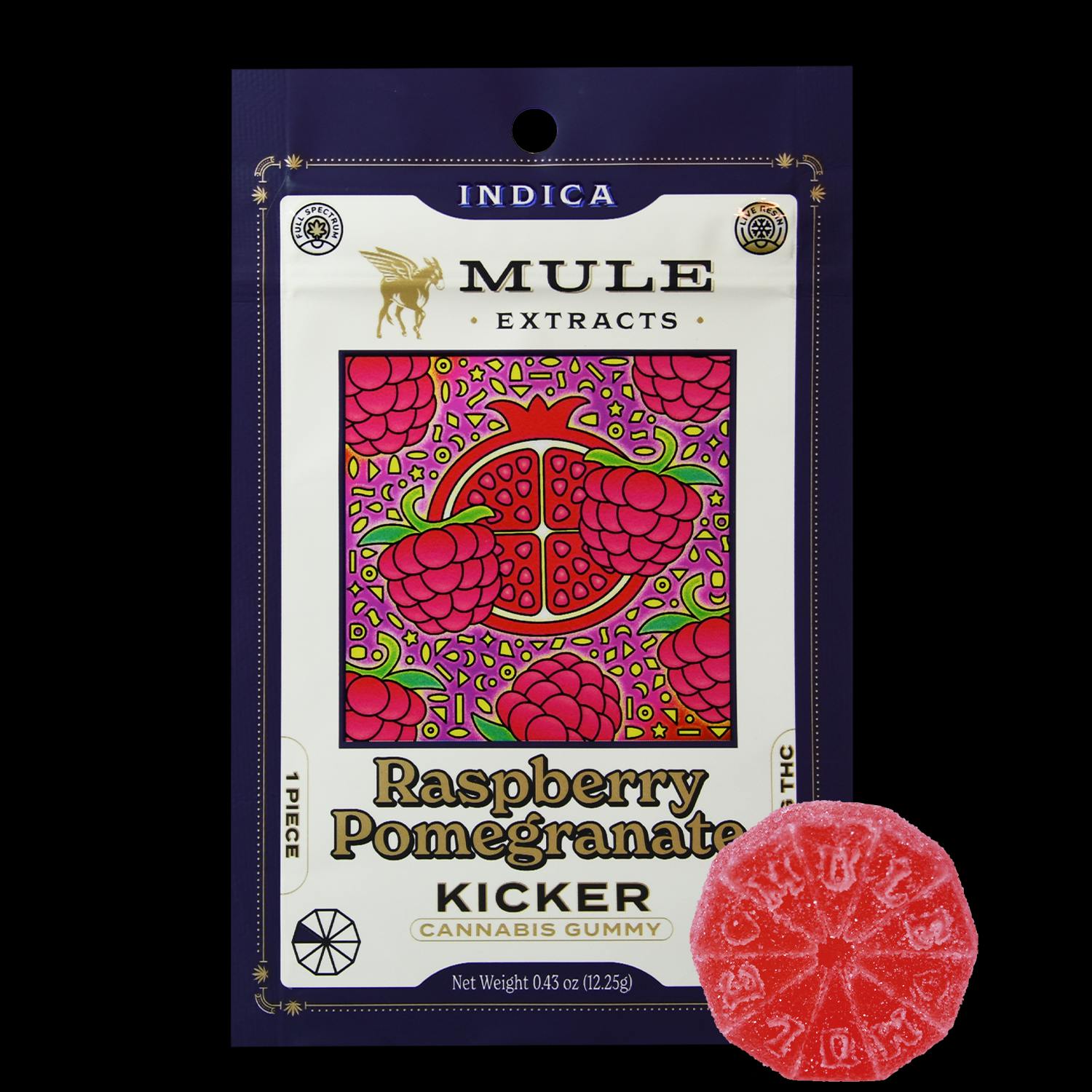 Mule Extracts - 100mg Raspberry Pomegranate Kicker (Indica) - 1
