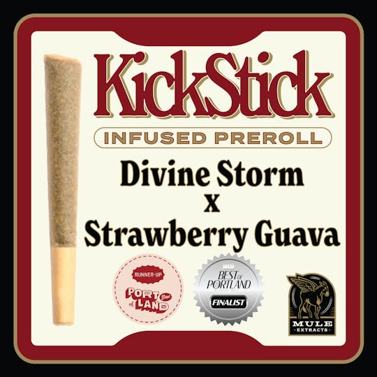 Mule Extracts - 1g Infused Pre-Roll - Divine Storm x Strawberry Guava 20.4% (Sativa) - 1