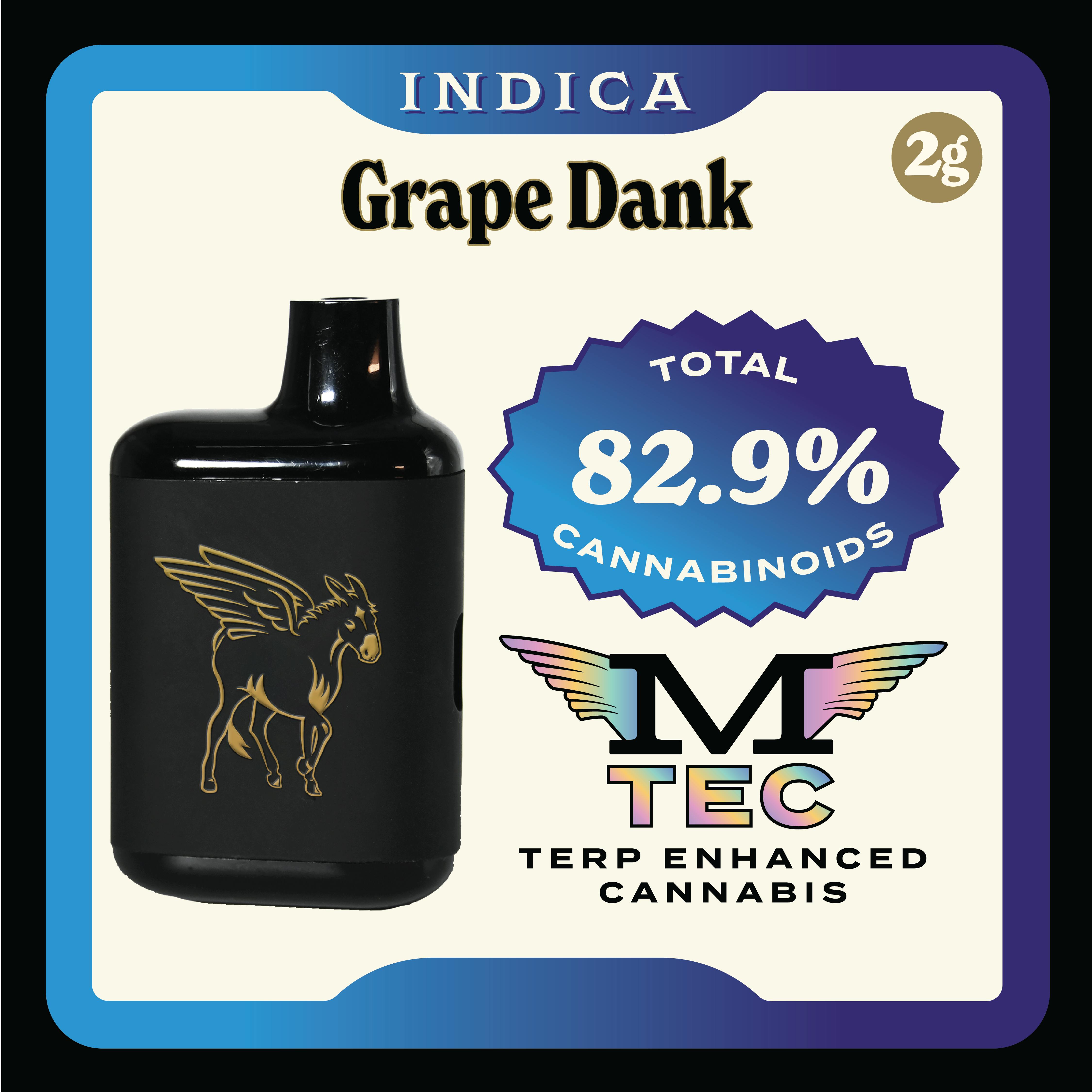 Mule Extracts - 2g M-TEC Dank Tank - Grape Dank 82.9% (Indica) - 1