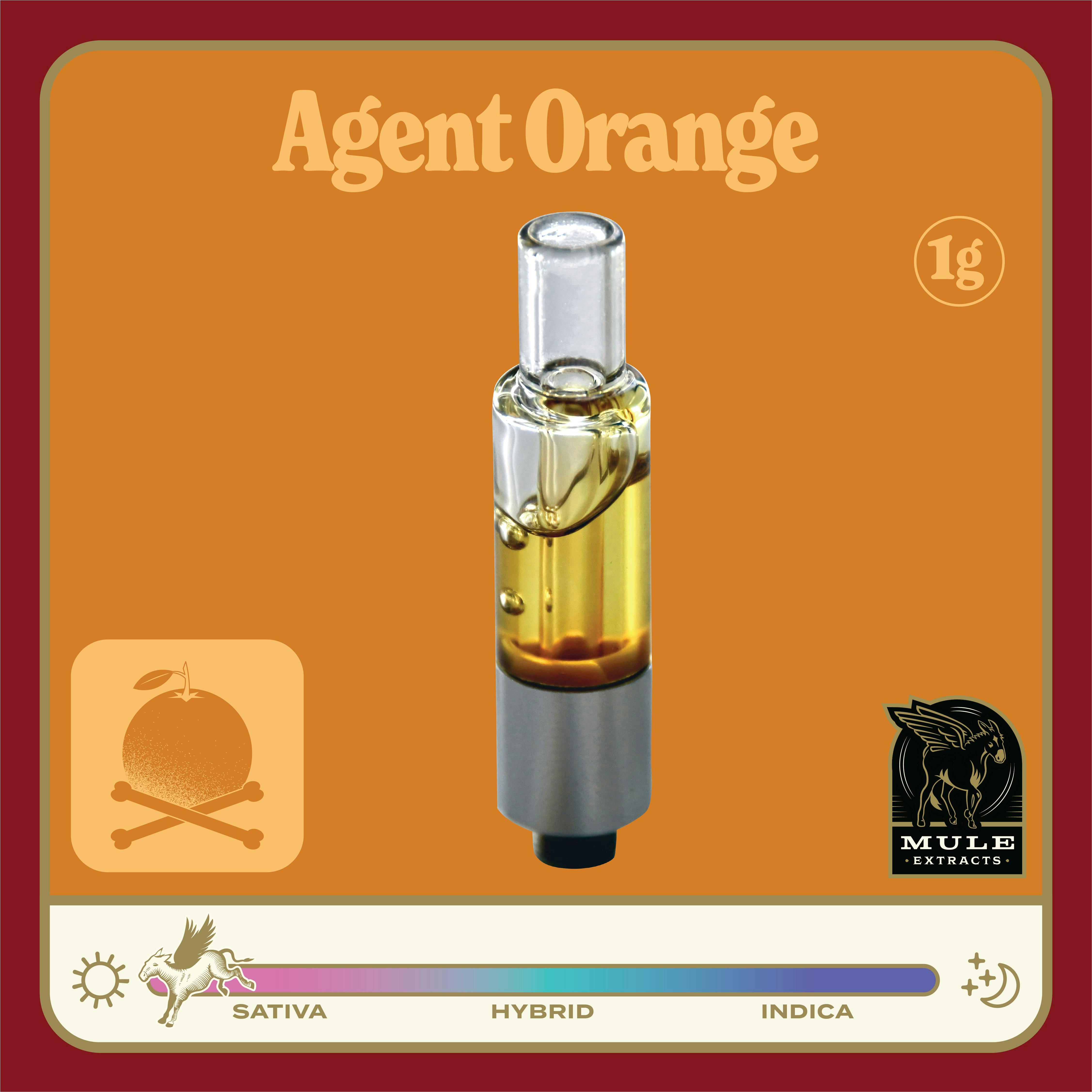 Mule Extracts - Mule Extracts | Agent Orange | Live Resin Glass Cartridge | 1g - 1