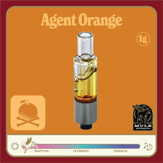 Mule Extracts - Mule Extracts | Agent Orange | Live Resin Glass Cartridge | 1g - 1