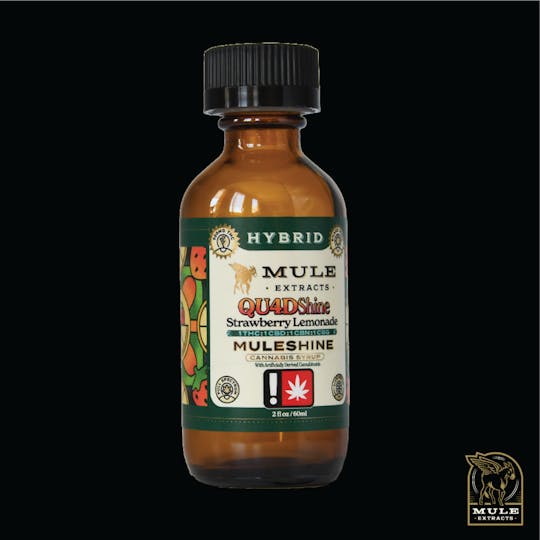 Mule Extracts - 500mg Quadshine Strawberry Lemonade 1:1:1:1 THC:CBD:CBN:CBG (Hybrid) - 1