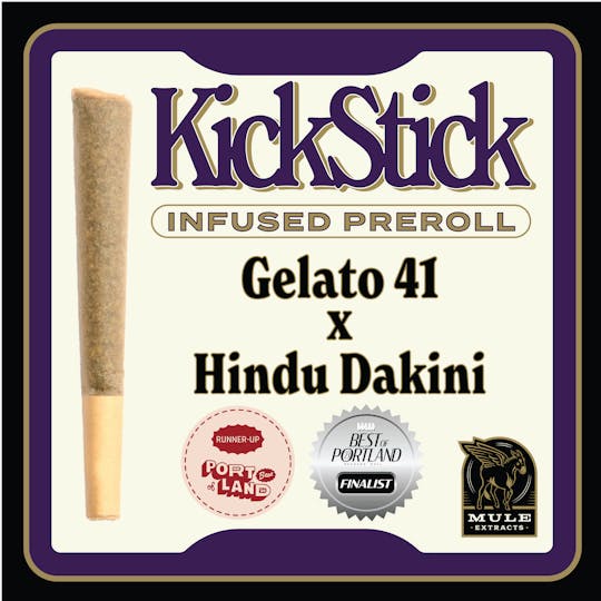 Mule Extracts - 1g Infused Pre Roll - Gelato 41 x Hindu Dakini 19.17% (Indica) - 1