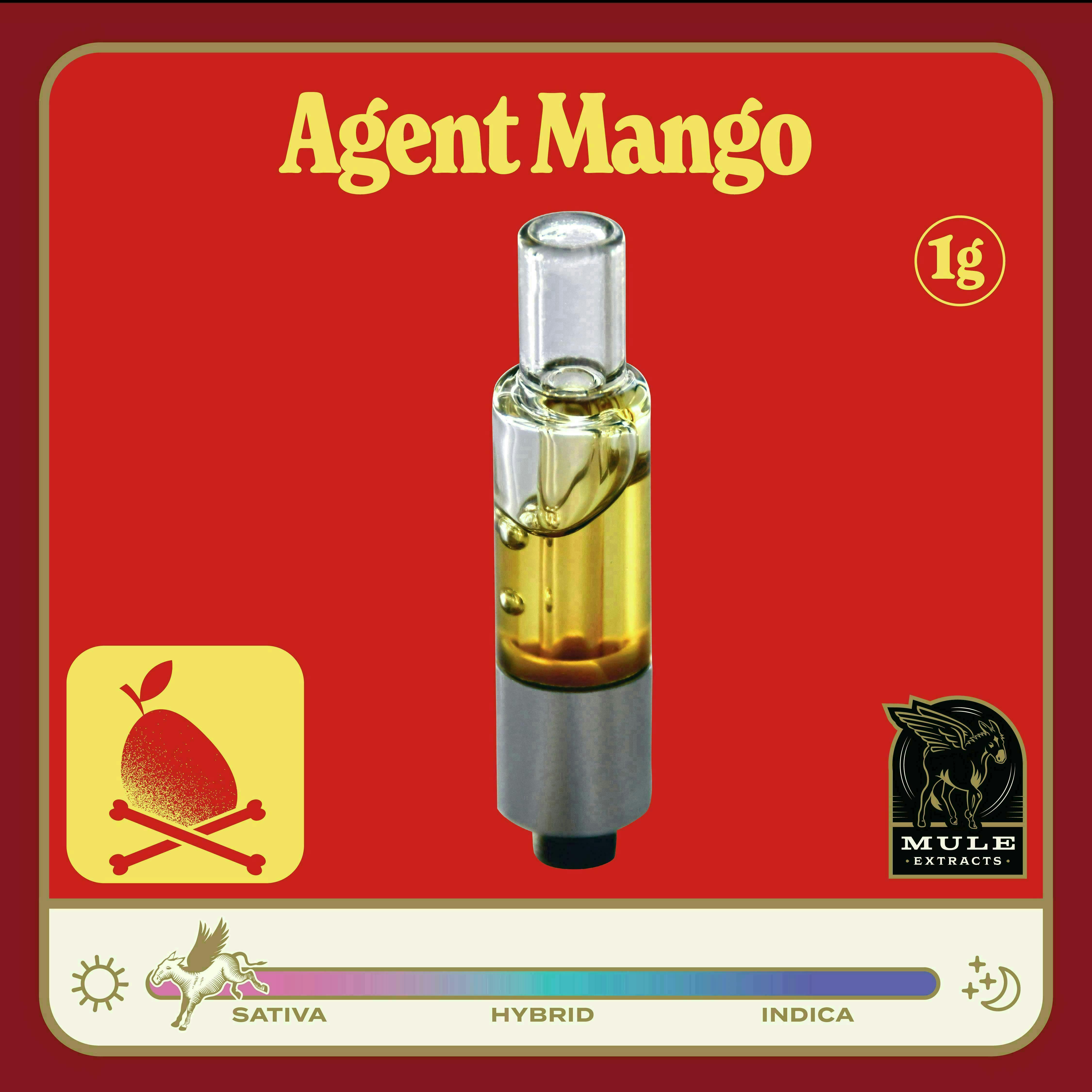 Mule Extracts - Mule Extracts | Agent Mango | Live Resin Glass Cartridge | 1g - 1