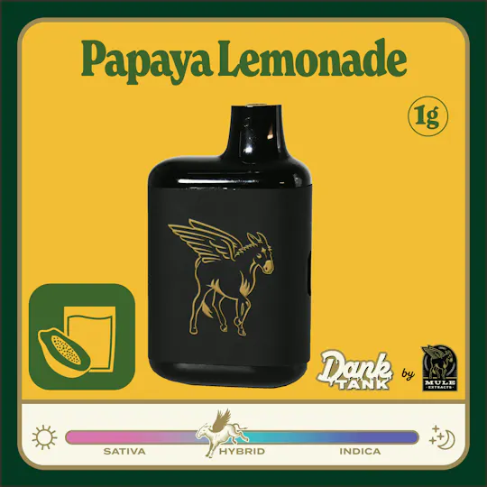 Mule Extracts - Papaya Lemonade | Dank Tank LR Disposable | 1g - 1