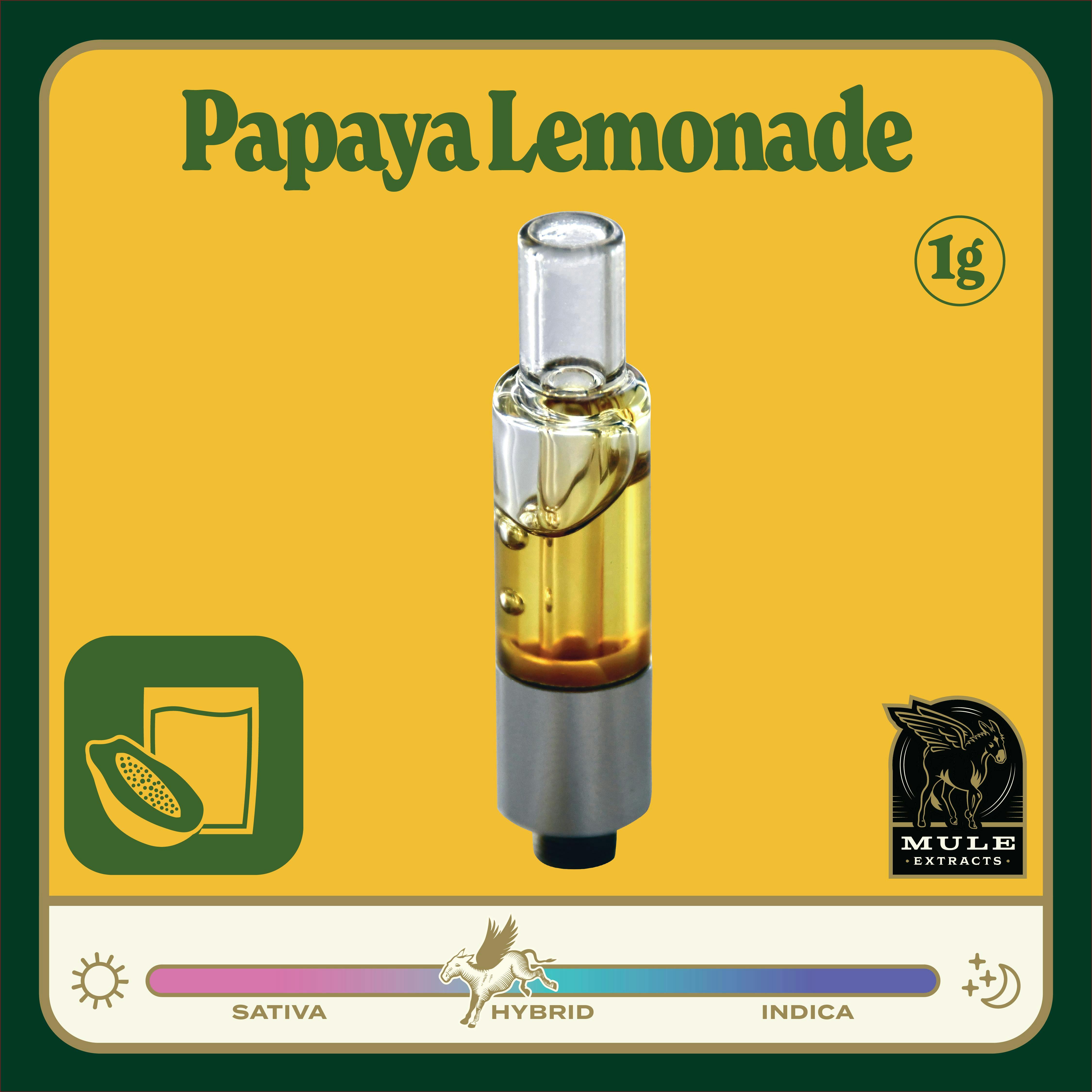 Mule Extracts - Mule Extracts | Papaya Lemonade | Live Resin Cartridge | 1g - 1
