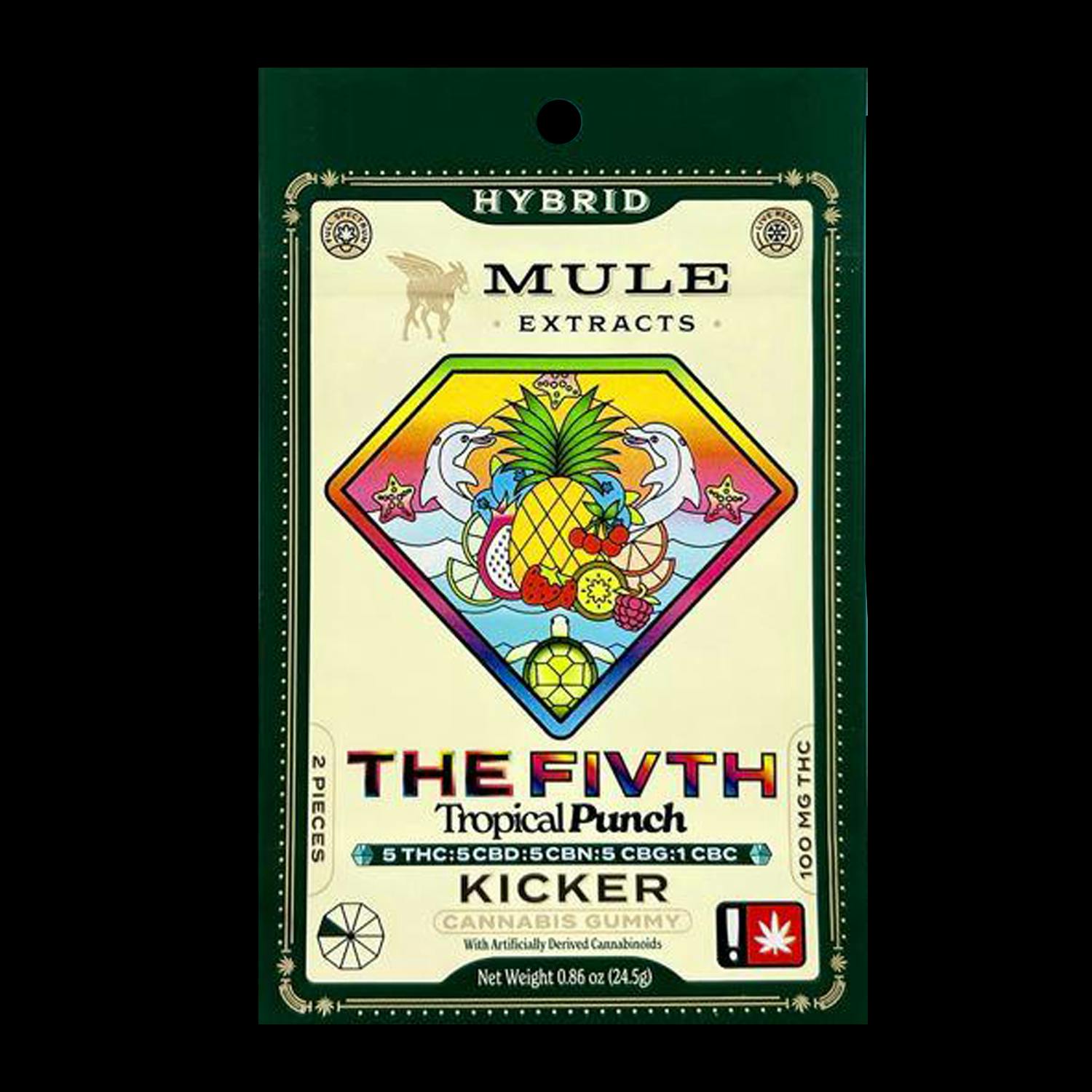 Mule Extracts - 100mg 2-Piece Tropical Punch "The FIVTH" 5:5:5:5:1 Kicker - 1