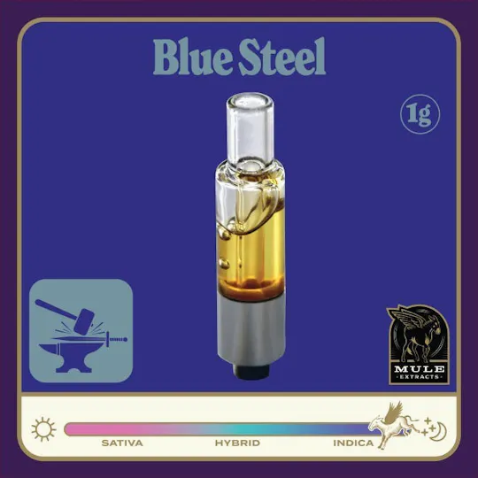 Mule Extracts - Mule Extracts | Blue Steel | Live Resin Glass Cartridge | 1g - 1