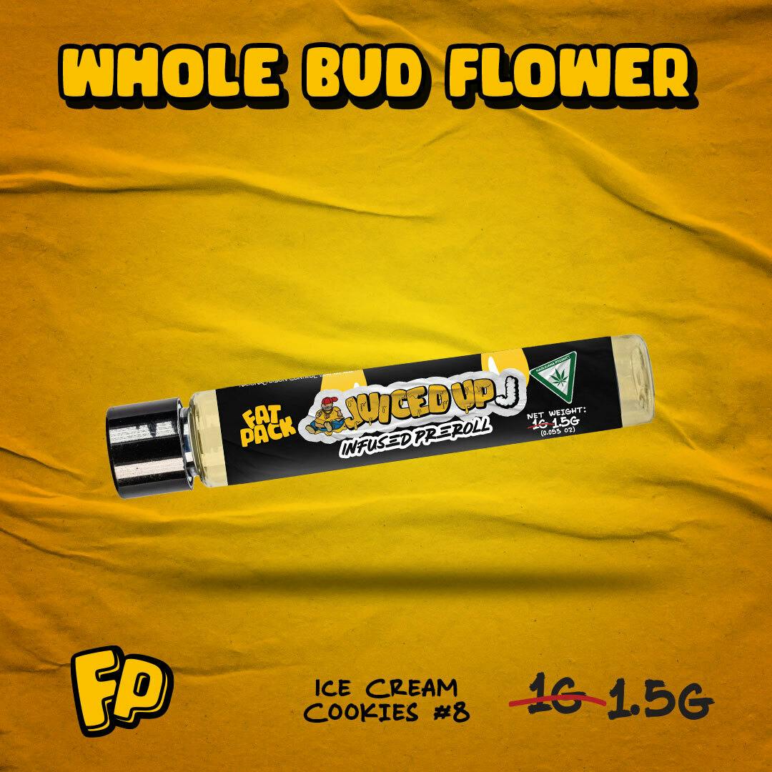 Fat Pack - JUICED UP J: Ice Cream Cookies #8 (1.5G Infused Preroll) - 1
