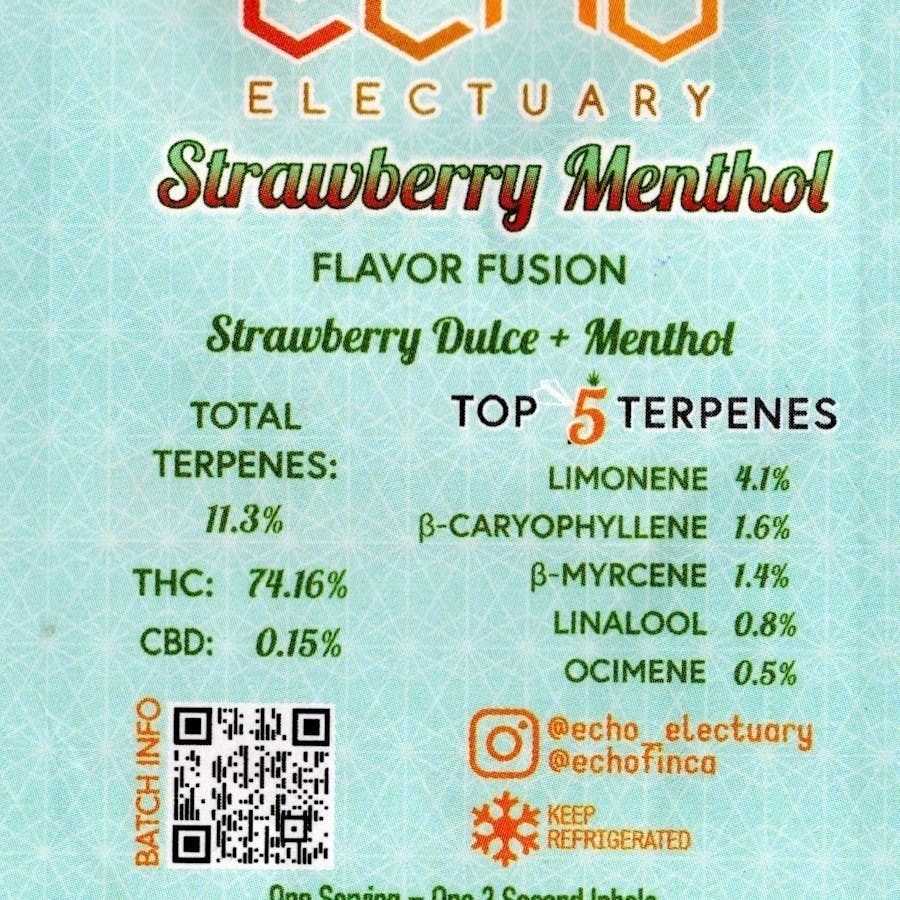 Echo Electuary - Strawberry Menthol XL LN Cart 1g - 1