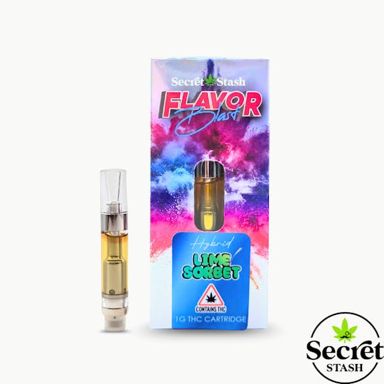 Secret Stash - Secret Stash | Flavor Blast Disty Cart | Hybrid | Lime Sorbet | 1g - 1