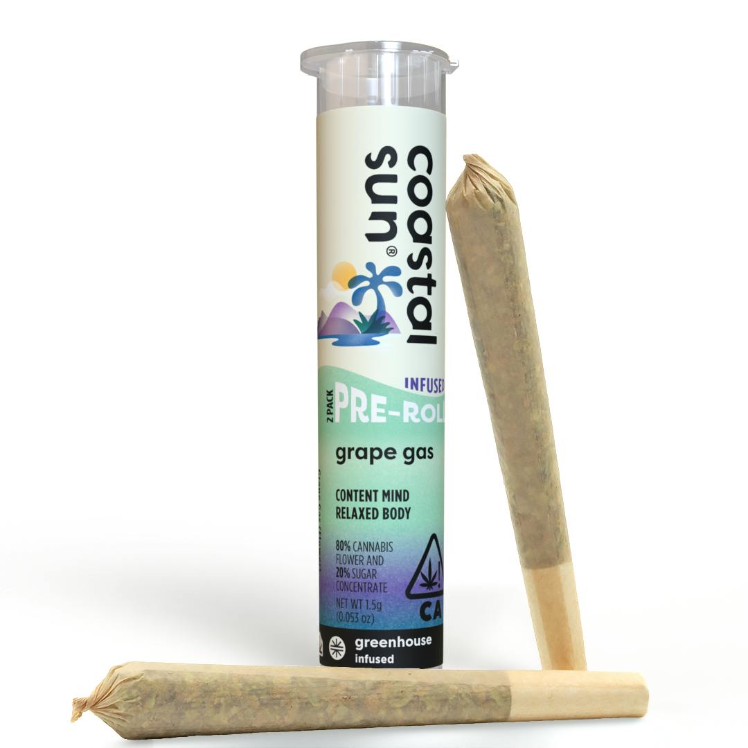 Coastal Sun - Grape Gas Infused Greenhouse 0.75 Pre-Roll 2pk 1.5g - 1