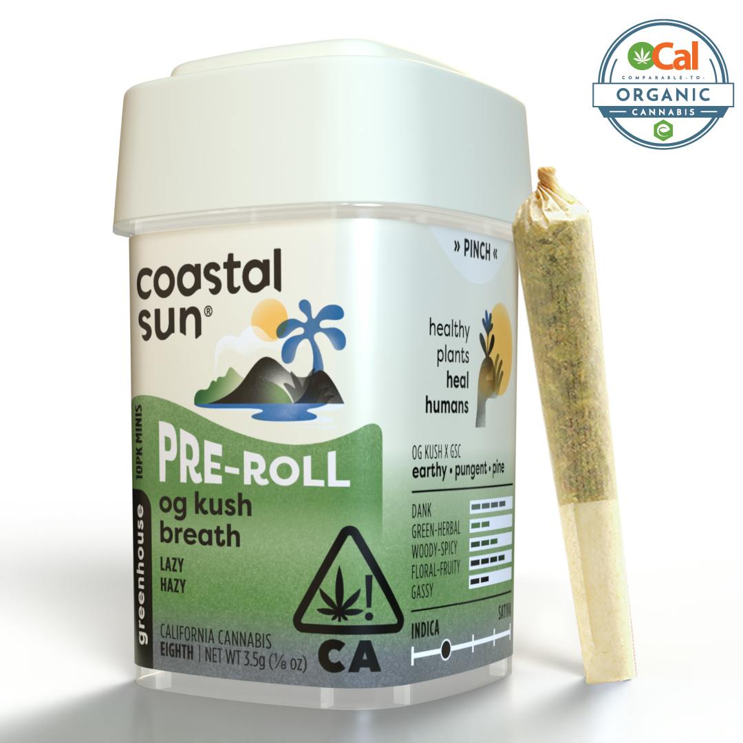 Coastal Sun - OG Kush Breath Greenhouse 0.35 Pre-Roll 10pk 3.5g - 1
