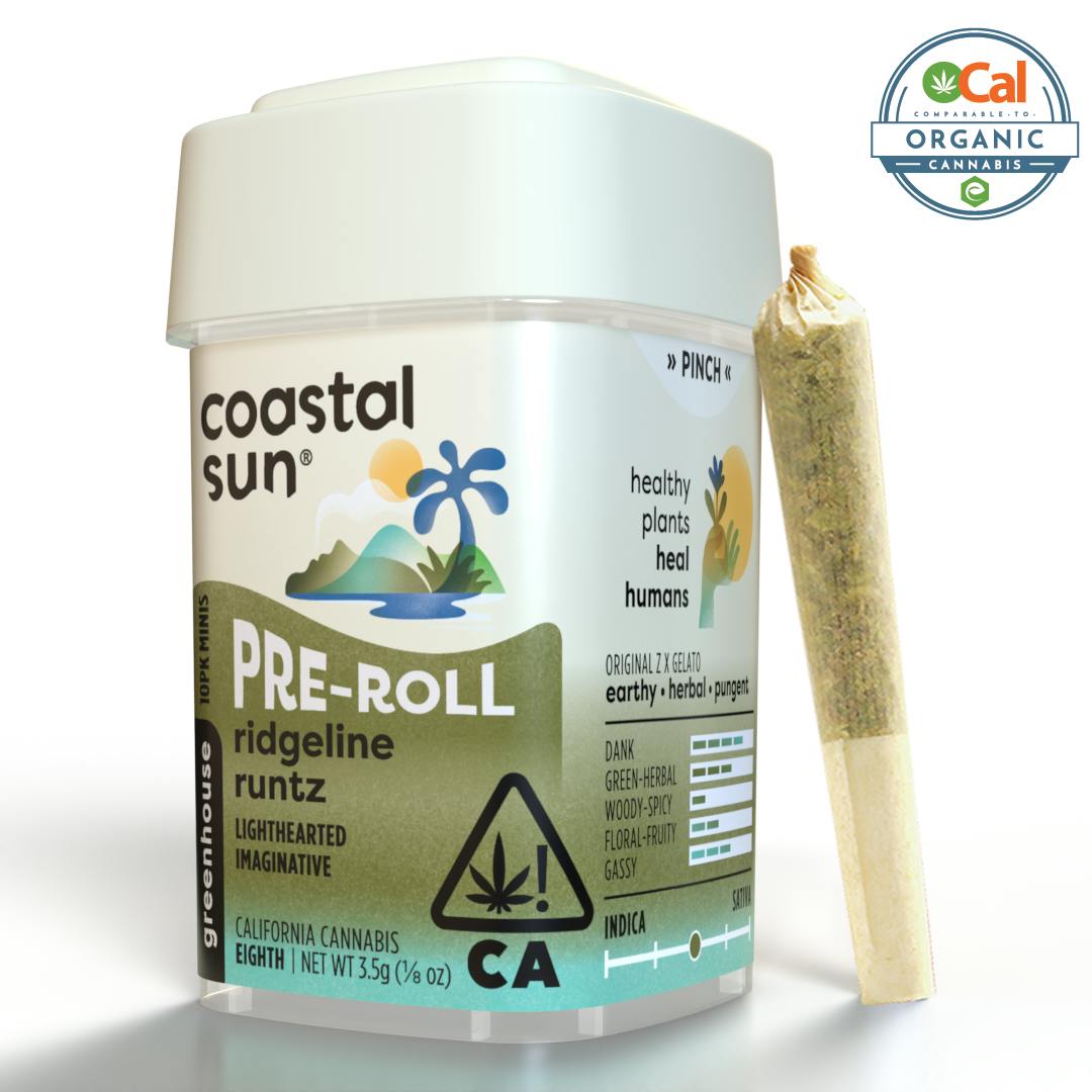 Coastal Sun - Ridgeline Runtz Greenhouse 0.35 Pre-Roll 10pk 3.5g - 1