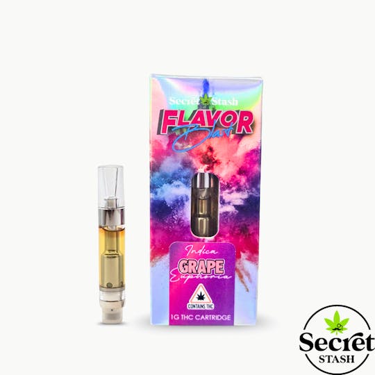 Secret Stash - Secret Stash | Flavor Blast Disty Cart | Indica | Grape Euphoria | 1g - 1