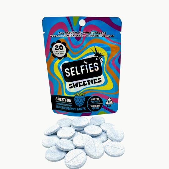 SELFiES - SELFiES SWEETiES - Infused Tarts | 100mg THC - Sweet Fun: Blue Raspberry - 1