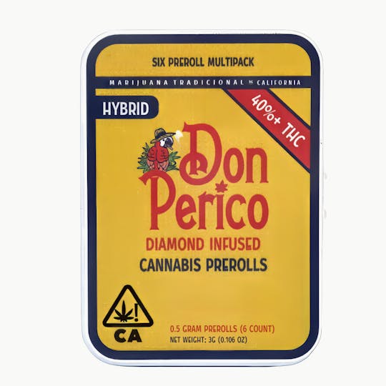Don Perico - Don Perico - Preroll 6PK Diamond Infused - Mule Fuel (Hybrid) - 3g - 1