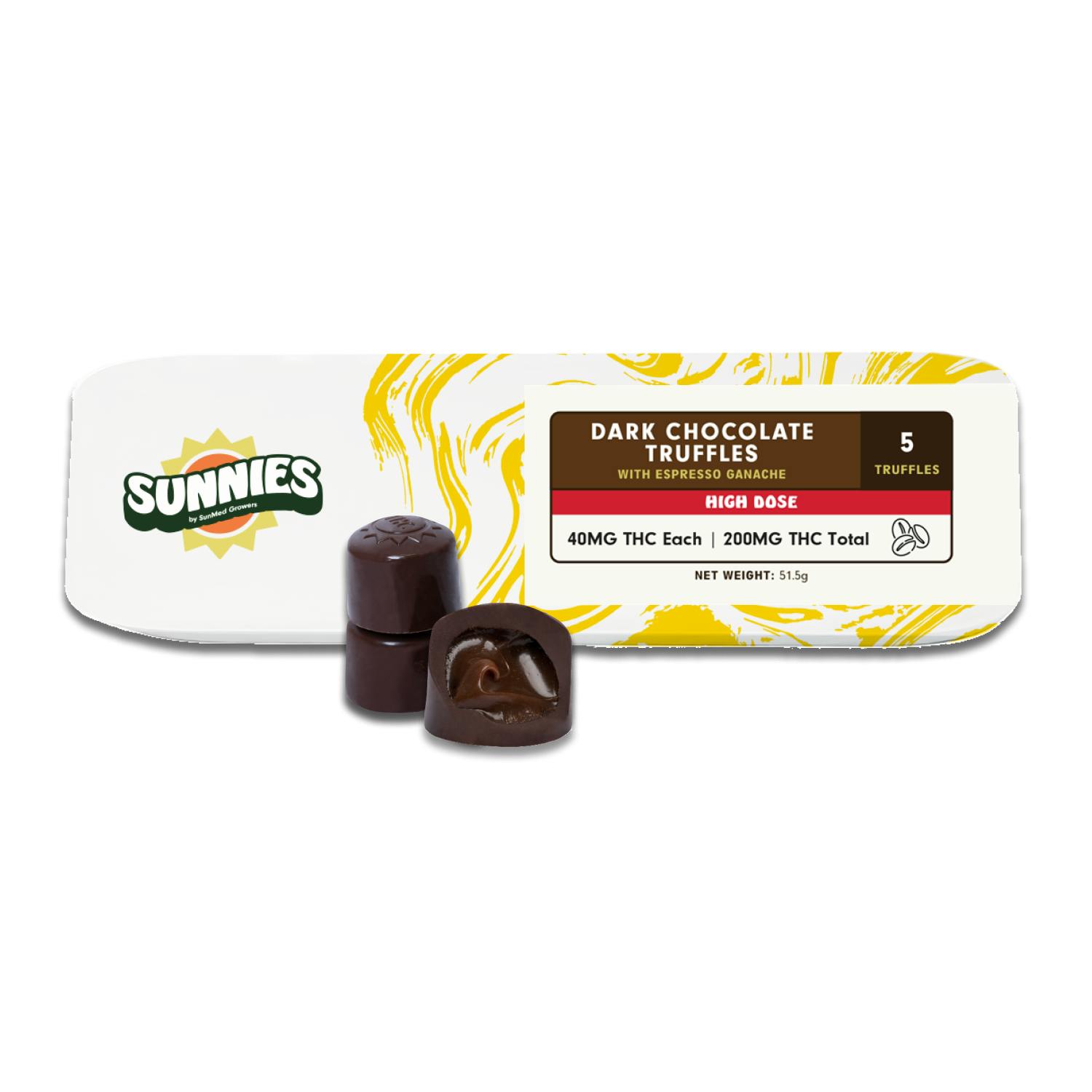 SunMed Growers - Truffles Dark Chocolate Espresso 200mg - 1