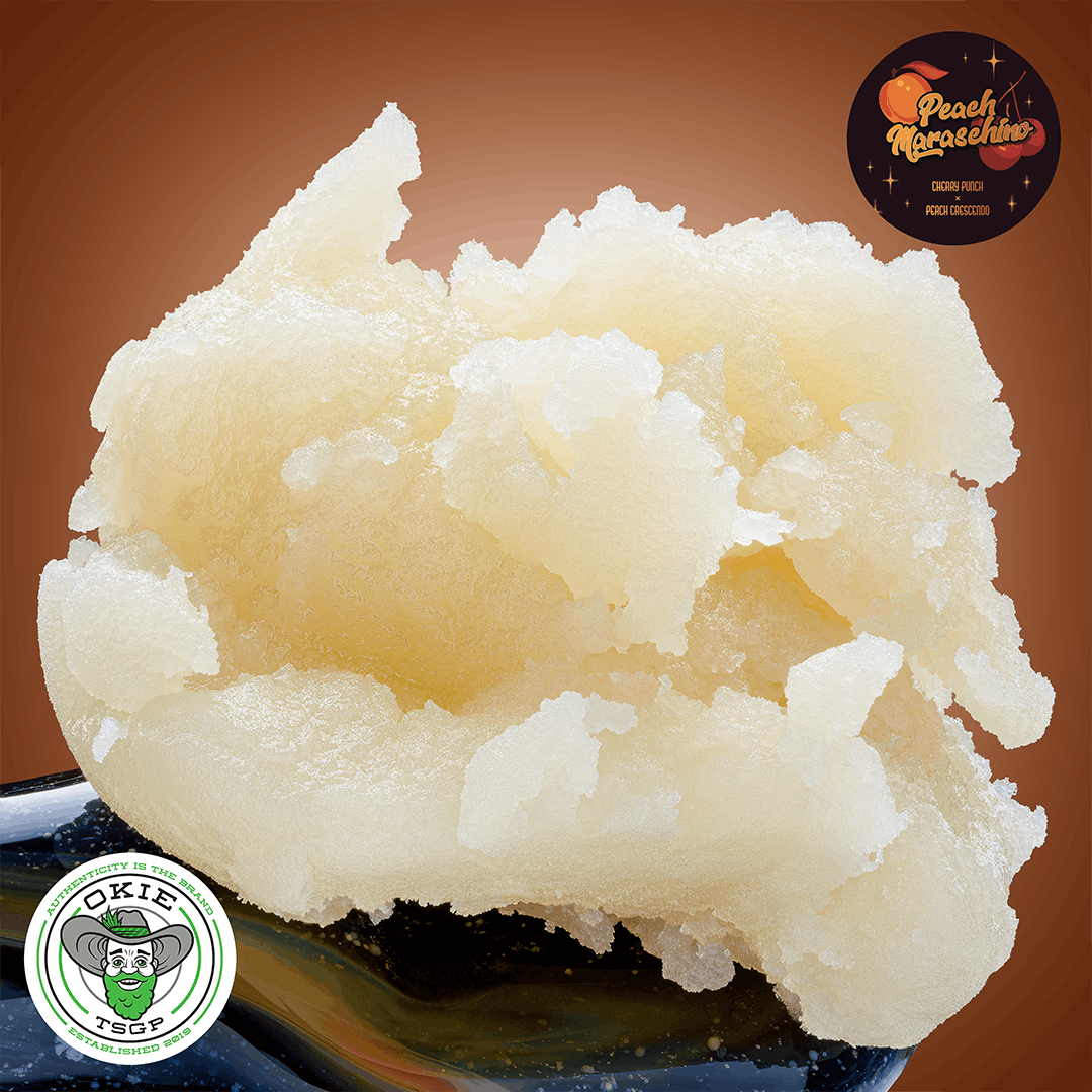 Okie TSGP - Peach Maraschino - 1g - Live Hash Rosin Batter - 1